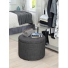 image:imageConvenience Concepts Designs4Comfort Round Shoe Ottoman Tan FabricGray Fabric