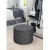 image:imageConvenience Concepts Designs4Comfort Round Shoe Ottoman Tan FabricGray Fabric