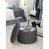 image:imageConvenience Concepts Designs4Comfort Round Shoe Ottoman Tan FabricGray Fabric