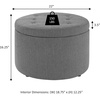image:imageConvenience Concepts Designs4Comfort Round Shoe Ottoman Tan FabricSandstone Linen