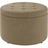 image:imageConvenience Concepts Designs4Comfort Round Shoe Ottoman Tan FabricSandstone Linen