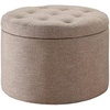 image:imageConvenience Concepts Designs4Comfort Round Shoe Ottoman Tan FabricTan Fabric