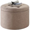 image:imageConvenience Concepts Designs4Comfort Round Shoe Ottoman Tan FabricTan Fabric