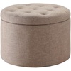 image:imageConvenience Concepts Designs4Comfort Round Shoe Ottoman Tan FabricTan Fabric