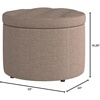 image:imageConvenience Concepts Designs4Comfort Round Shoe Ottoman Tan FabricTan Fabric