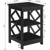 image:imageConvenience Concepts Diamond End Table GrayBlack