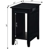 image:imageConvenience Concepts Edison End Table with Charging Station DriftwoodWhiteBlack