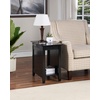 image:imageConvenience Concepts Edison End Table with Charging Station DriftwoodWhiteBlack