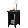 image:imageConvenience Concepts Edison End Table with Charging Station DriftwoodWhiteBlack