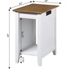 image:imageConvenience Concepts Edison End Table with Charging Station DriftwoodWhiteDriftwoodWhite