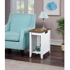 image:imageConvenience Concepts Edison End Table with Charging Station DriftwoodWhiteDriftwoodWhite