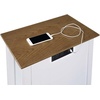 image:imageConvenience Concepts Edison End Table with Charging Station DriftwoodWhiteDriftwoodWhite