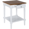 image:imageConvenience Concepts French Country 1 Drawer End Table with Shelf Dark WalnutWhiteDark WalnutWhite