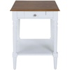 image:imageConvenience Concepts French Country 1 Drawer End Table with Shelf Dark WalnutWhiteDark WalnutWhite