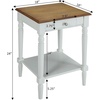 image:imageConvenience Concepts French Country 1 Drawer End Table with Shelf Dark WalnutWhiteWhiteBrown