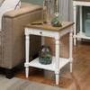 image:imageConvenience Concepts French Country 1 Drawer End Table with Shelf Dark WalnutWhiteWhiteBrown