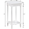 image:imageConvenience Concepts French Country Kim End Table 14  Traditional Farmhouse Side Table for Family Room Transitional End Table for Living Room EspressoWhite