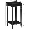 image:imageConvenience Concepts French Country Kim End Table 14  Traditional Farmhouse Side Table for Family Room Transitional End Table for Living Room EspressoBlack