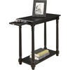 image:imageConvenience Concepts French Country Regent Chairside End Table 2375  Traditional Farmhouse Side Table with PullOut Table Shelf End Table with Storage Shelf for Living Room BlackBlack