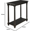 image:imageConvenience Concepts French Country Regent Chairside End Table 2375  Traditional Farmhouse Side Table with PullOut Table Shelf End Table with Storage Shelf for Living Room BlackBlack
