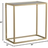 image:imageConvenience Concepts Gold Coast Faux Marble Chairside Table Faux Marble  GoldFaux Marble  Gold