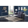 image:imageConvenience Concepts Gold Coast Faux Marble Round End Table Faux Marble  SilverFaux Marble  Silver