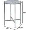 image:imageConvenience Concepts Gold Coast Faux Marble Round End Table Faux Marble  SilverFaux Marble  Silver