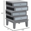 image:imageConvenience Concepts Gold Coast J Daniels End Table Silver  MirrorSilver  Mirror