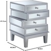 image:imageConvenience Concepts Gold Coast J Daniels End Table Silver  MirrorSilver  Mirror