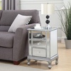 image:imageConvenience Concepts Gold Coast Vineyard Mirrored End Table 19  Living Room Table with 3 Drawers for Storage Side Table Side Table Antique SilverMirrorAntique Silver  Mirror