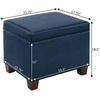 image:imageConvenience Concepts Madison Storage Ottoman 2175  Modern Upholstered Footstool amp Seat with Hinged Lid for Transitional Living Room Bedroom Hallway amp Entryway Blue Vegan Leather