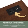 image:imageConvenience Concepts Melbourne End Table with Charging Station 1575  Modern Living Room Side Table with 2 Drawers USB Ports and Power Outlet Nightstand with Storage Shelf WhiteEspresso