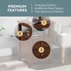 image:imageConvenience Concepts Melbourne End Table with Charging Station 1575  Modern Living Room Side Table with 2 Drawers USB Ports and Power Outlet Nightstand with Storage Shelf WhiteEspresso