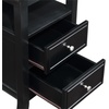 image:imageConvenience Concepts Melbourne End Table with Charging Station 1575  Modern Living Room Side Table with 2 Drawers USB Ports and Power Outlet Nightstand with Storage Shelf Black