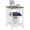 image:imageConvenience Concepts Mission End Table with Shelves BlackDriftwoodWhite