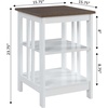 image:imageConvenience Concepts Mission End Table with Shelves BlackDriftwoodWhite