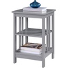 image:imageConvenience Concepts Mission End Table with Shelves BlackGrey
