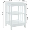 image:imageConvenience Concepts Mission End Table with Shelves BlackWhite