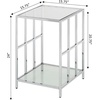 image:imageConvenience Concepts Mission Glass End Table Clear Glass  Chrome