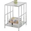 image:imageConvenience Concepts Mission Glass End Table Clear Glass  Chrome