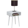 image:imageConvenience Concepts Napa End Table 1875  MidCentury Modern Accent Side Table with Storage Shelf for Transitional Contemporary Living amp Family Room EspressoWhite