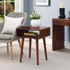 image:imageConvenience Concepts Napa End Table 1875  MidCentury Modern Accent Side Table with Storage Shelf for Transitional Contemporary Living amp Family Room EspressoMahogany