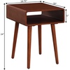 image:imageConvenience Concepts Napa End Table 1875  MidCentury Modern Accent Side Table with Storage Shelf for Transitional Contemporary Living amp Family Room EspressoMahogany