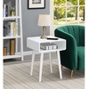 image:imageConvenience Concepts Napa End Table 1875  MidCentury Modern Accent Side Table with Storage Shelf for Transitional Contemporary Living amp Family Room EspressoWhite