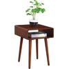 image:imageConvenience Concepts Napa End Table 1875  MidCentury Modern Accent Side Table with Storage Shelf for Transitional Contemporary Living amp Family Room EspressoMahogany