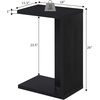 image:imageConvenience Concepts Northfield Admiral C Shaped End Table 18  Contemporary Modern C Shaped Side Table Minimalist Couch Sliding End Table for Living Room WhiteWhite