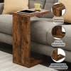 image:imageConvenience Concepts Northfield Admiral C Shaped End Table 18  Contemporary Modern C Shaped Side Table Minimalist Couch Sliding End Table for Living Room WhiteBarnwood