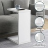 image:imageConvenience Concepts Northfield Admiral C Shaped End Table 18  Contemporary Modern C Shaped Side Table Minimalist Couch Sliding End Table for Living Room WhiteWhite