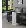 image:imageConvenience Concepts Northfield Admiral C Shaped End Table 18  Contemporary Modern C Shaped Side Table Minimalist Couch Sliding End Table for Living Room WhiteWhite Faux Marble