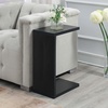 image:imageConvenience Concepts Northfield Admiral C Shaped End Table 18  Contemporary Modern C Shaped Side Table Minimalist Couch Sliding End Table for Living Room WhiteBlack